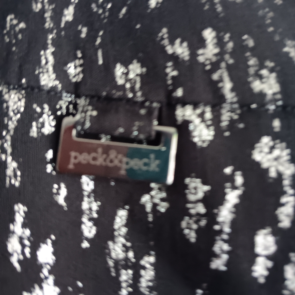 Peck & Peck Black Pants with Silver Pattern NWT - Picture 4 of 8